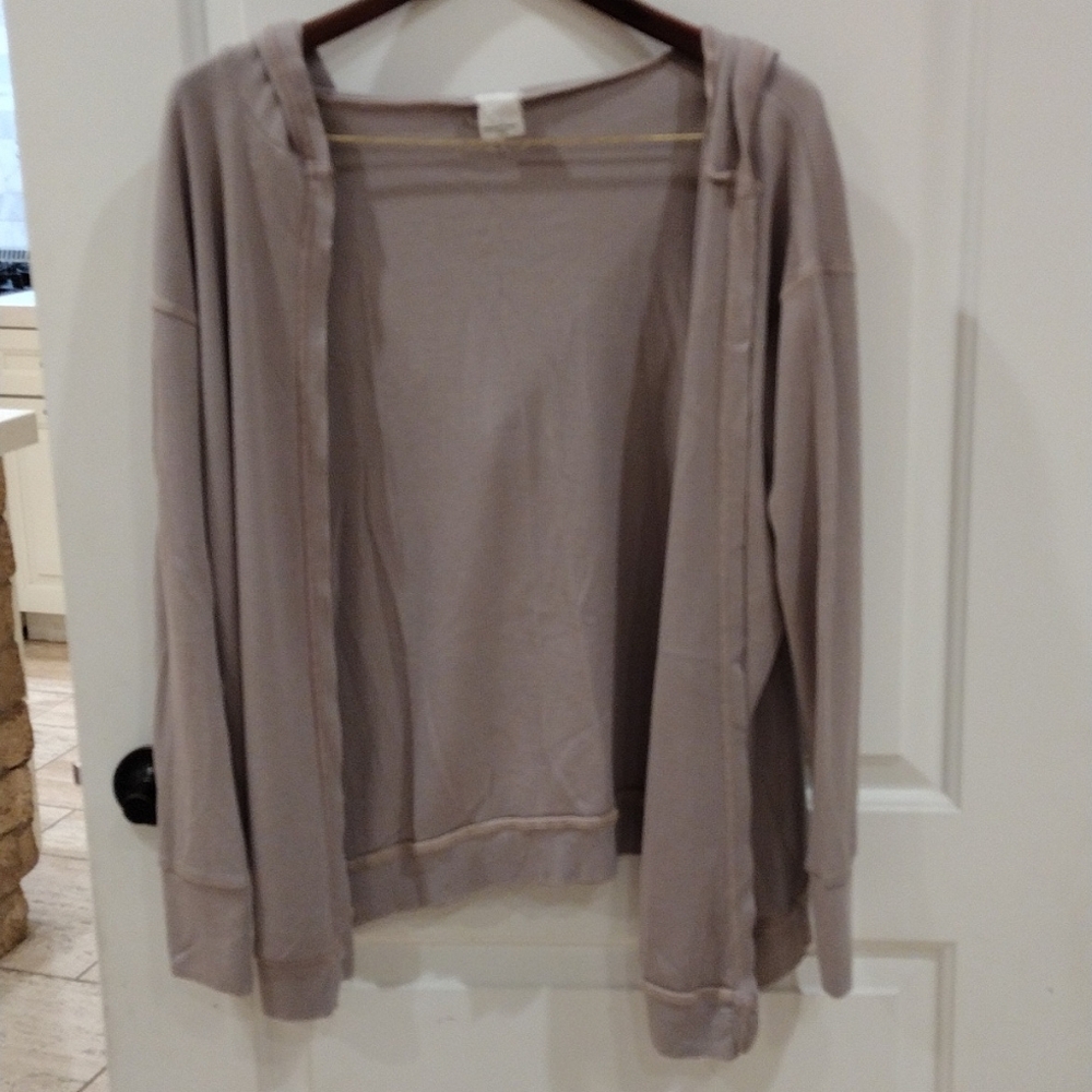 Project Social Open Front Cardigan Size Medium Sand Beige Color